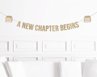 Booktok Bridal Shower Decor, Book Themed Baby Shower Decorations, Storybook Theme Banner, A New Chapter Begins Sign, A New Story, Beginning