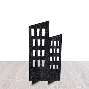 Super Hero Party Decorations, Superhero Birthday Decor, Skyscraper Building Centerpiece, Cityscape Center Piece, Girl Boy Action Figure
