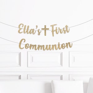 First Communion Banner Custom, First Communion Party Decorations, First Communion Decorations Personalized