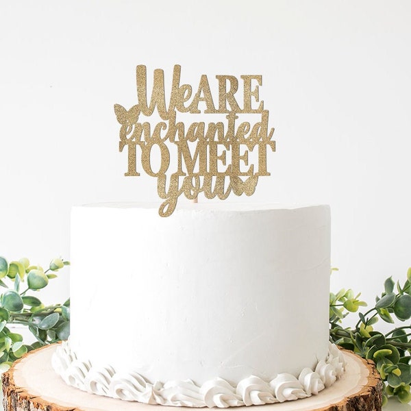 We Are Enchanted To Meet You Cake Topper, Baby Shower Decorations, Taylor Decor