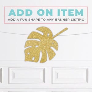 Aloha Baby Boy Cursive Banner / Gold Glitter Script Baby Shower Sign / Tropical Meet The Baby Decorations / Decoration / Decor/ Hawaiian image 3