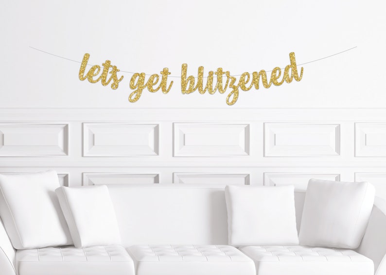 Christmas Party Decor Funny Christmas Party Banners Let/'s Get Blitzened Banner