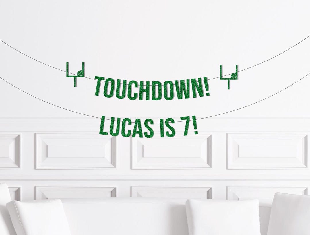 Football Theme Birthday Decorations, Custom Football Banner, Touchdown ...