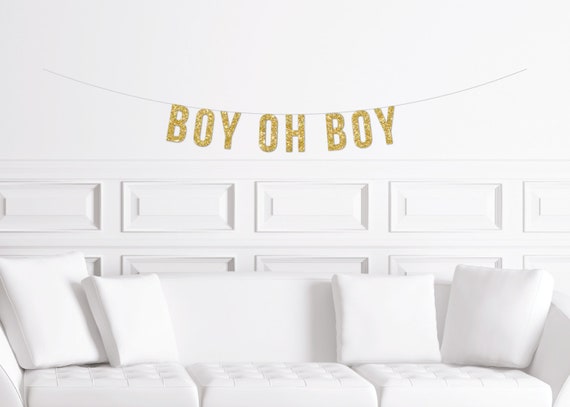 Buy Boy Oh Boy Banner, Buoy Oh Boy Baby Boy Shower Decoration