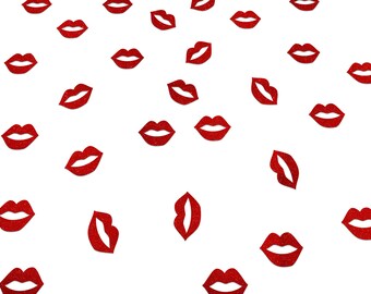 Lips Confetti, Lip Party Decorations, Bachelorette Party, Valentines Day Celebration, Kissy Lips Table Decor, Scatter, Supplies