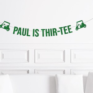 Adorno para tarta Thirtee personalizado, decoraciones para 30 cumpleaños de golf, decoración para Thir Tee, letrero para cumpleaños de marido y amante del golf, Thirieth imagen 4