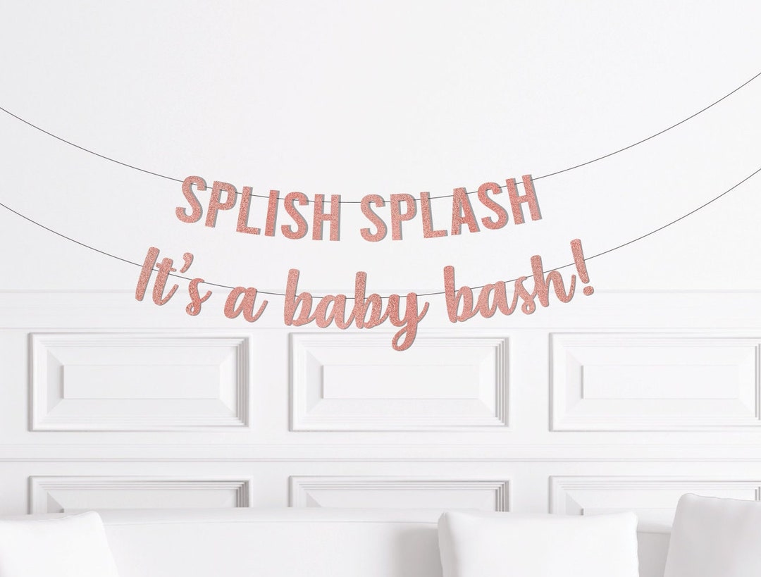 Splish Splash It's a Baby Bash Banner, Summer Baby Shower Decorations ...