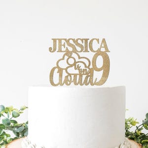 On Cloud 9 Bridal Shower Decorations, Cloud 9 Party Decor, Bride is on Cloud 9, Custom Cake Topper, Cloud Themed, Sign Supplies