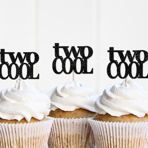 Two Cool Birthday Decorations, Two Cool Hand Cupcake Toppers, Two Cool Fingers Decor, Boys 2nd Birthday Party Supplies