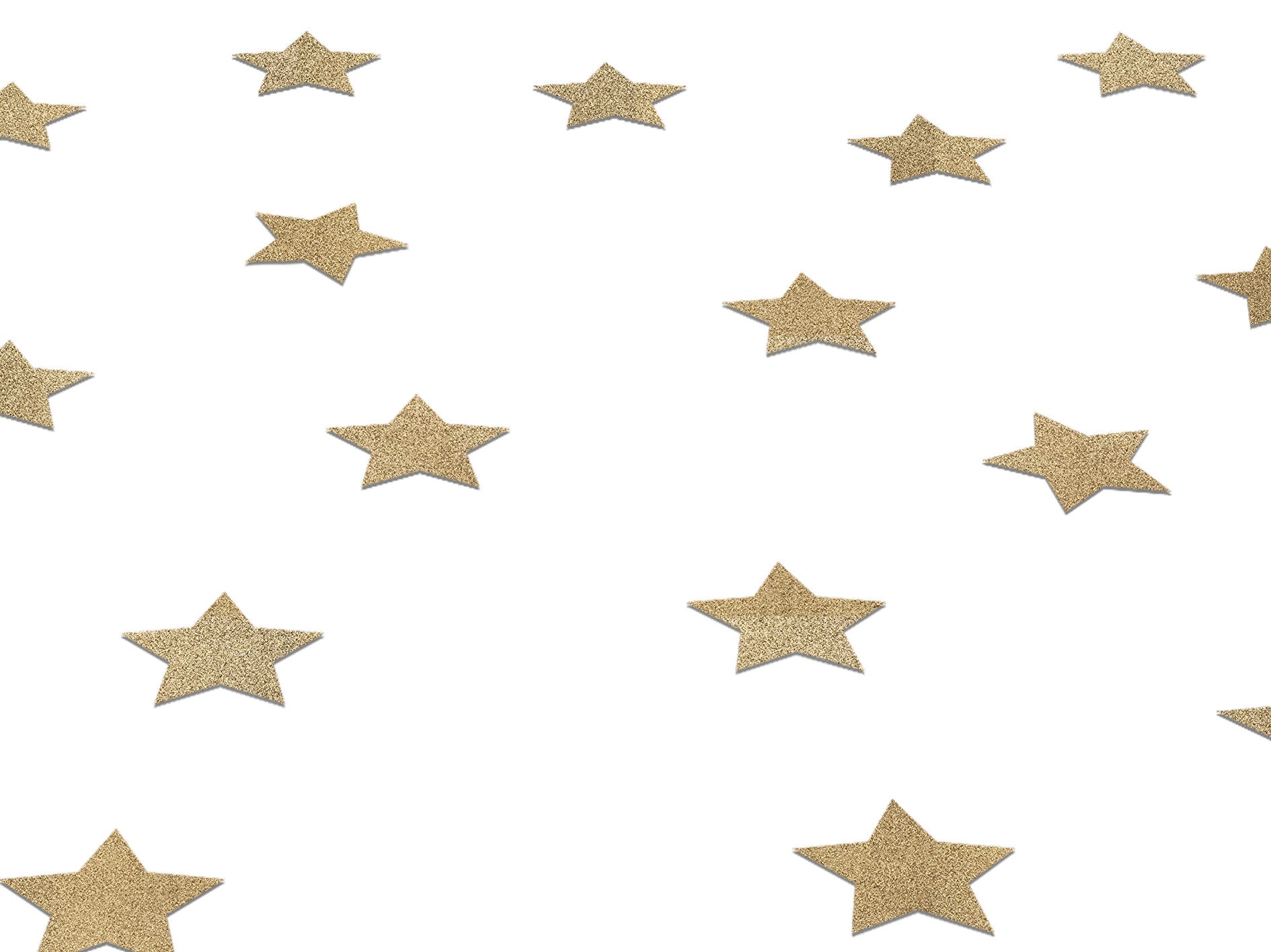 10-Pack, Baby Shower Gold Glitter Star, Glitter One Side Only, Cardstock,  3.8-inch