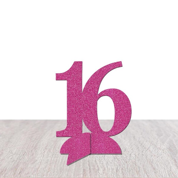 16th Birthday Decorations, Sweet 16 Table Decor, Stand Up Sixteen Centerpiece, Tabletop Decoration, Table Sign, Sweet Sixteen Party Supplies