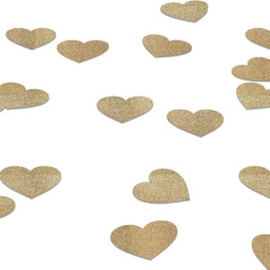 Glitter Paper Heart Confetti, Wedding, Bachelorette Bridal Shower Decorations Decor, Gold, Rose Gold, Table Decor, Party Supplies