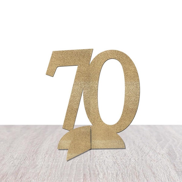 70th Birthday Decorations, 70 Table Decor, Seventy Centerpiece, Tabletop Decoration, Table Sign, Seventieth Anniversary Party Supplies