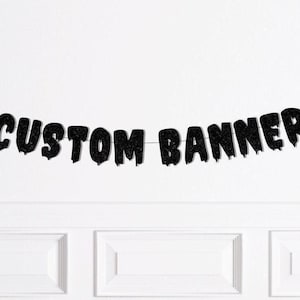 Decoraciones de Halloween con efecto de goteo para interiores, pancarta para fiesta de Halloween, decoración personalizada de Halloween, decoraciones para despedida de soltera de Halloween, efecto de goteo