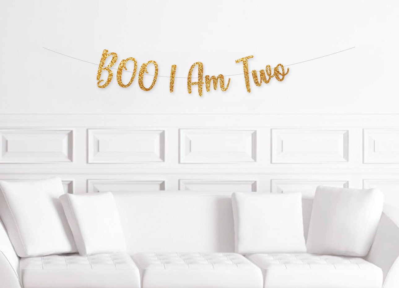 Boo I am Two Banner Halloween 2nd Birthday Decorations | Etsy