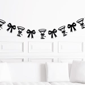 Decoración para fiesta de Espresso Martini, decoraciones de Tini Bit para cumpleaños de adultos mayores, artículos para fiestas con temática coqueta, lazos femeninos de rosas para 20 cumpleaños.