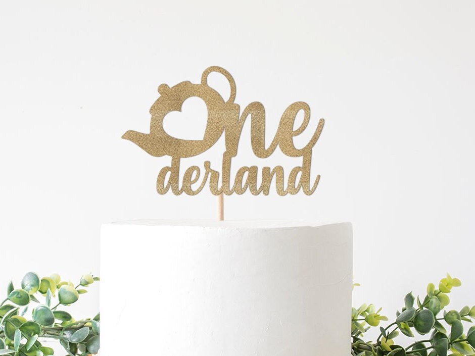 Alice in Onederland Party Decorations Cake Smash Onederland Cake Topper Alice in Wonderland Decor 1st Birthday Onederland