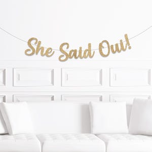 She Said Oui Banner, Paris French Themed Bridal Shower Decorations, Bachelorette Party Decor, Wedding Shower Decoration Sign