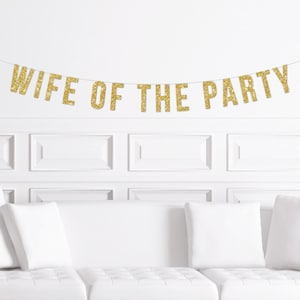 Mob Wife Bachelorette Banner, Wife of the Party Banner, Fun Bachelorette Party Decorations, Bachelorette Decor Funny