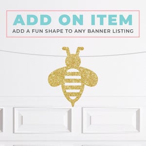 Custom First Bee Day Cursive Banner / Gold Glitter 1st Birthday Themed Party Sign / Beeday Decor For a / Girl's Second Bee-day Decorations image 4