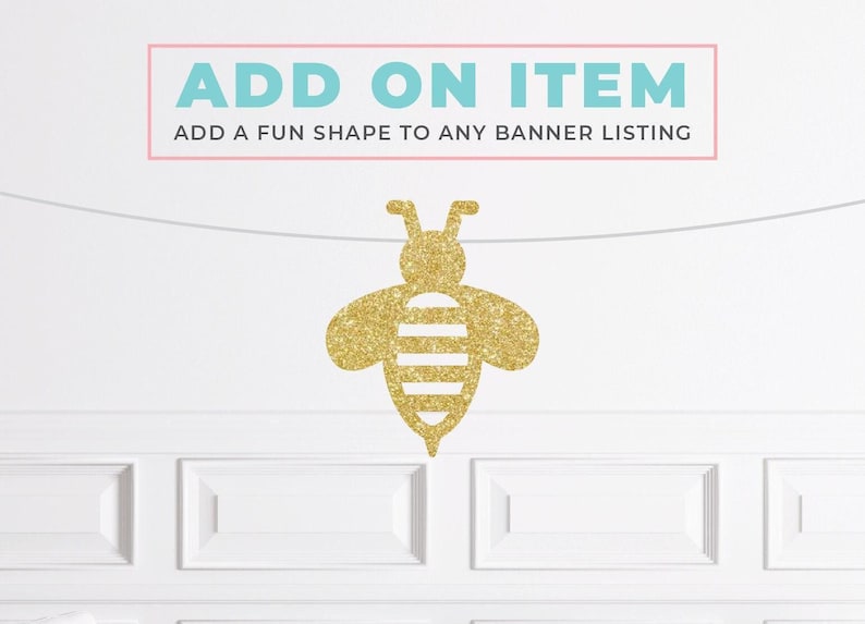 Custom First Bee Day Cursive Banner / Gold Glitter 1st Birthday Themed Party Sign / Beeday Decor For a / Girl's Second Bee-day Decorations image 4