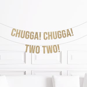 Chugga Chugga Two Two Banner, Train Birthday Decorations, Chugga Chugga Choo Choo Birthday Decor, Train Decorations, Party Supplies