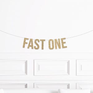 Fast One Banner, Vintage Car Birthday Decorations, Boys 1st Birthday Banner, Car Themed 1st Birthday Decorations