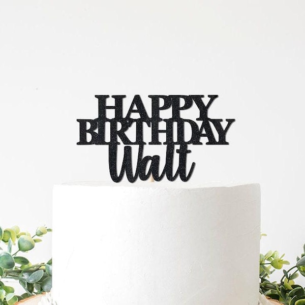 Personalized Birthday Cake Decoration Sign, Custom Happy Birthday Cake Topper, Customized Happy Birthday Name Pick, Birthday Decor Adult