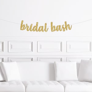 Custom Bridal Bash Bachelorette Party Cursive Banner, Stagette, Bridal Shower Sign, Personalized Decor Decoration
