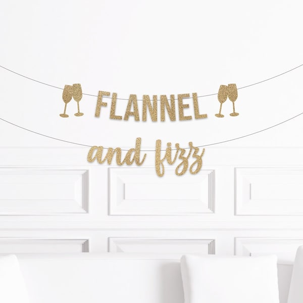 Flannel and Fizz Bridal Shower Decorations, Flannel Fling Bachelorette Party Banner, Winter Bach Weekend Decor, Mountain Bash Party Supplies