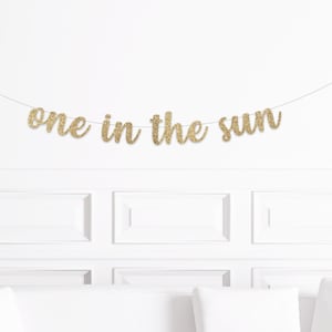 Sun Themed 1st Birthday Decor, One in the Sun Banner, Sunshine 1st Birthday Decorations, Girl Boy