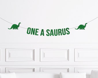 Oneasaurus Birthday Decorations,  Dinosaur 1st Birthday Party Banner, Dino First Decor, Dinosaur Cake Smash Backdrop Sign, Party Supplies