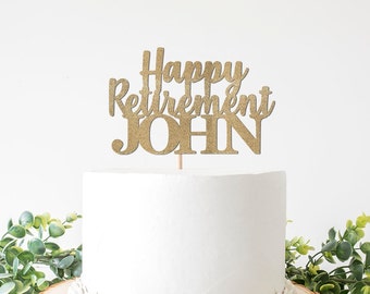 Custom Retirement Cake Topper for a Man Woman, Retirement Cake Decorations, Party Decor, Supplies, Cake Ideas Picture, Office  Personlized