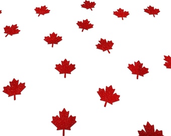 Maple Leaf Confetti, Canada Day Decorations, Canadian Patriotism Decor, Canadiana, Fall, Autumn Flag Party Supplies