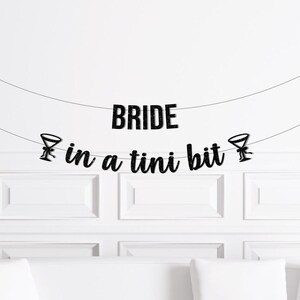 A Bride in a Tini Bit Backdrop - Coffee Martini Bridal Shower Decor