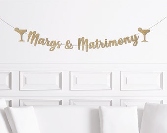 Margs & Matrimony Bachelorette Decorations, Margarita Bach Banner, Fiesta Theme Bachelorette Decor, Tropical Bachelorette Mexico