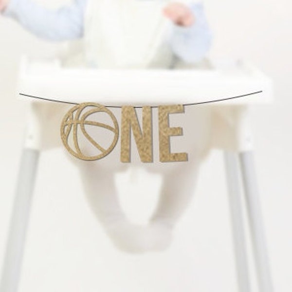 Basketball 1st Birthday Highchair Banner, Basketball High Chair Sign, Our Little Rookie is One, Rookie Year, Theme Themed First Cake Smash