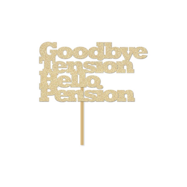 Goodbye Tension Hello Pension Banner / Retirement Party Sign | Etsy