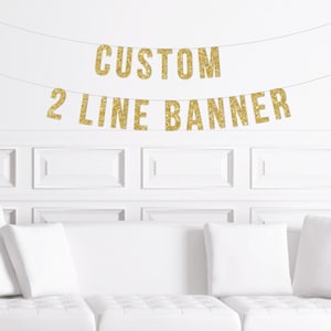 Custom Glitter Banner: Personalized Party Decoration