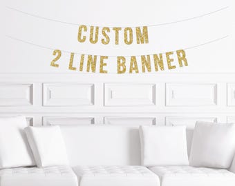 Custom Glitter Banner: Personalized Party Decoration