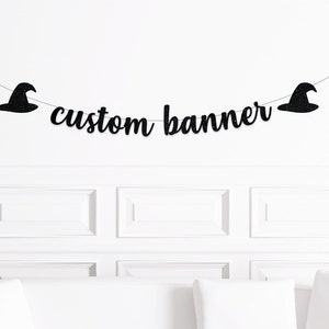 Halloween Party Banner, Halloween Decorations Indoor, Halloween Custom Decor, Halloween Bachelorette Party Decorations, Witch Hat