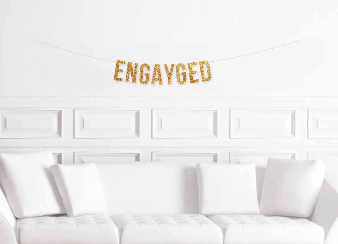 Gay Engagement Party Decorations, Engayged Banner, Same Sex Engagement Party Decor Etsy