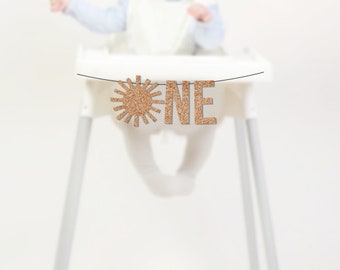 Sunshine Highchair Sign, One High Chair Banner, Boho Sun Cake Smash Banner, 1st Birthday Decorations Boy Girl, 1st Trip Around the Sun