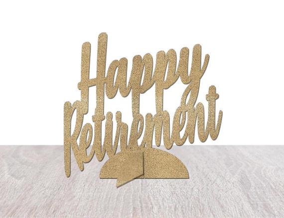 Happy Retirement Table Centerpiece, Retirement Party Decorations, Glitter Paper Free Standing, Table Decor, Sign, Work Party, Freestanding