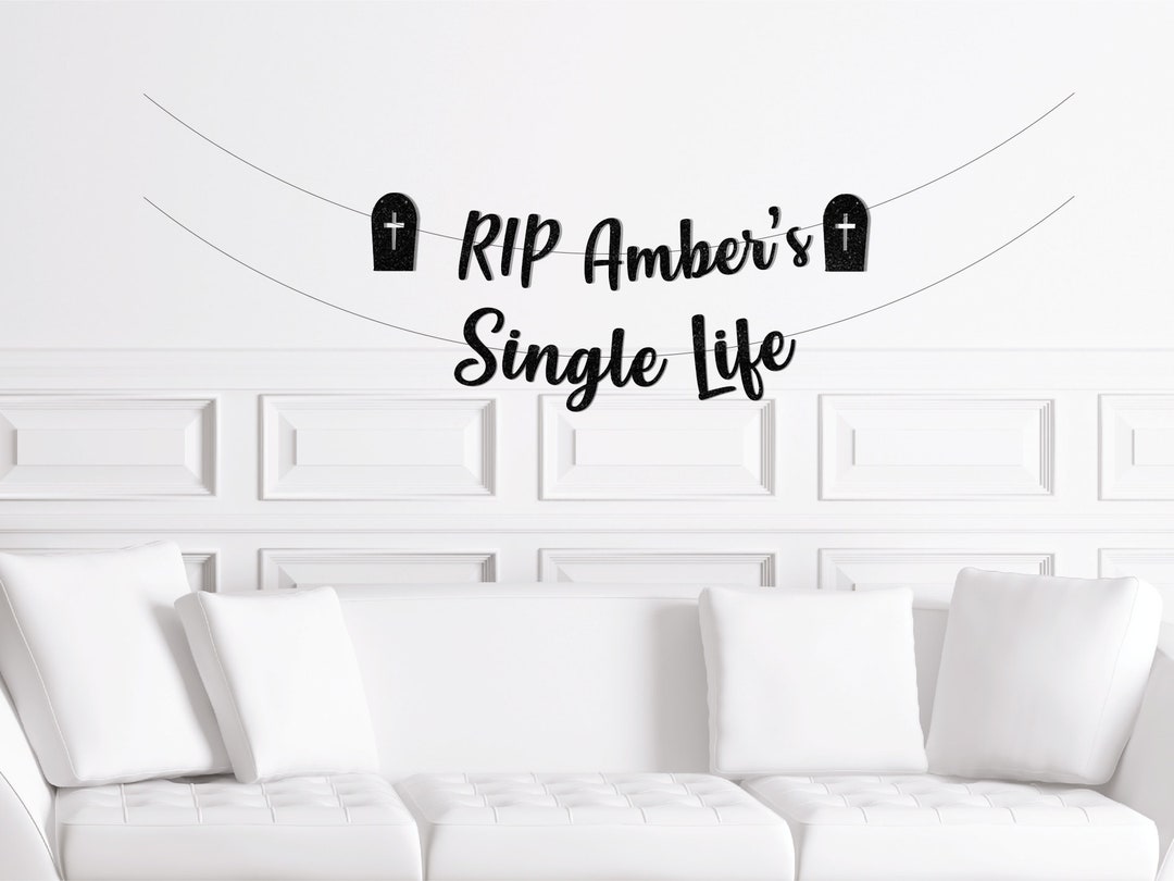 Halloween Bachelorette Party Banner, RIP Single Life Banner, October ...