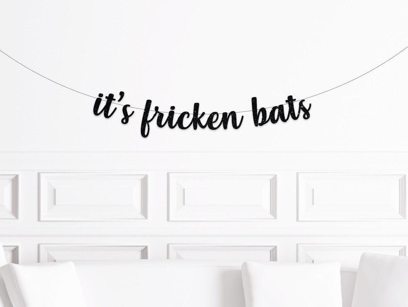 Glitzer-Banner „It's Frickin Bats I Love Halloween“ – Perfekt Für Party-Deko An Wand Oder Kamin