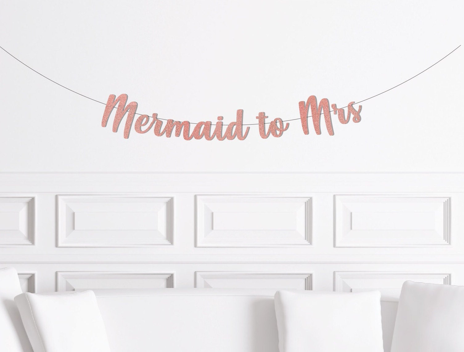 Mermaid Theme Bachelorette Party Decorations, Mermaid to Mrs Banner Sign, Decor Last Splash, Traiding my Tail for a Veil