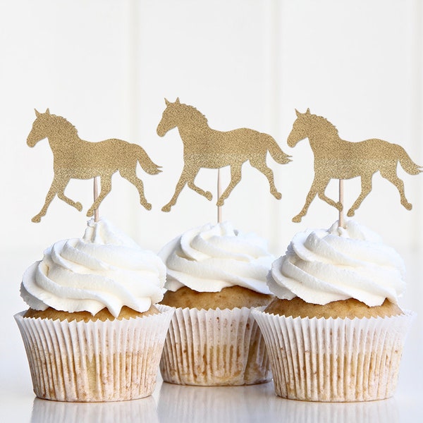 Horse Cupcake Topper, Wild Horse Birthday Decorations, Theme Birthday, Rodeo Party Decor, Bunting Banner Garland, Girl Boy, Pony