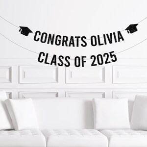 Custom Personalized 2026 Grad Cupcake Toppers, Name Grad Cap Cupcake Signs Decor Decoration, Graduation Party Supplies image 5