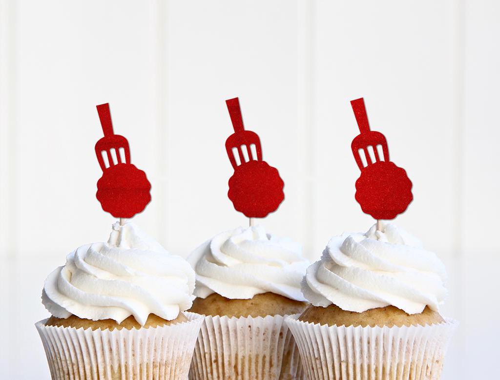 Meatball Cupcake Toppers, Italian Theme Themed Birthday Party, Pizzeria Birthday Decorations, Little Meatball Party Supplies Ideas